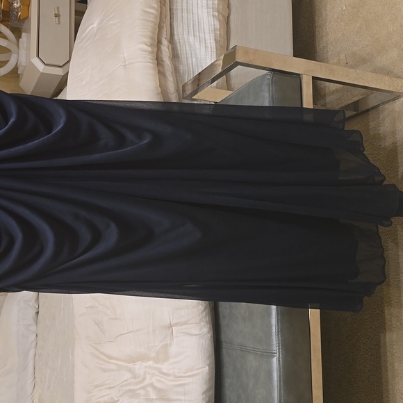 Adrianna Papell Navy Asymmetrical Dress Formal, Wedding. - Picture 9 of 16